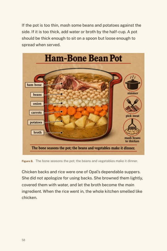 Ham-bone bean pot